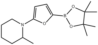 5-(2-Methylpiperidin-1-yl)furan-2-boronic acid pinacol ester 结构式