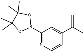 4-(prop-1-en-2-yl)-2-(4,4,5,5-tetramethyl-1,3,2-dioxaborolan-2-yl)pyridine 结构式