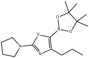 4-(n-Propyl)-2-(pyrrolidino)thiazole-5-boronic acid pinacol ester 结构式