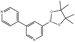 5-(4-Pyridyl)pyridine-3-boronic acid pinacol ester 结构式