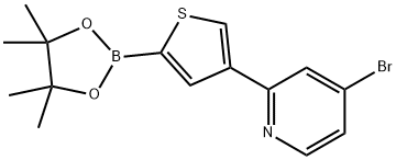 4-(4-Bromopyridin-2-yl)thiophene-2-boronic acid pinacol ester 结构式
