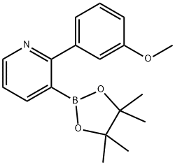 2-(3-Methoxyphenyl)pyridine-3-boronic acid pinacol ester 结构式