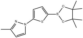 5-(3-Methyl-1H-Pyrazol-1-yl)thiophene-2-boronic acid pinacol ester 结构式
