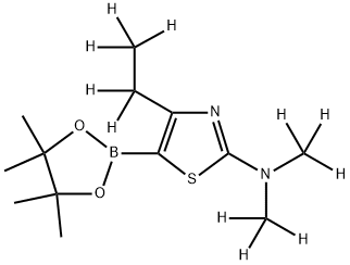(2-Dimethylamino-4-ethyl-d11)-thiazole-5-boronic acid pinacol ester 结构式
