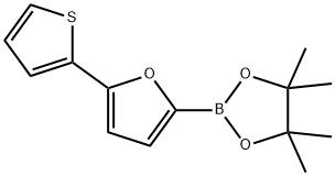 4,4,5,5-tetramethyl-2-(5-(thiophen-2-yl)furan-2-yl)-1,3,2-dioxaborolane 结构式