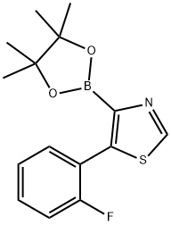 5-(2-Fluorophenyl)thiazole-4-boronic acid pinacol ester 结构式