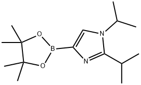 1,2-diisopropyl-4-(4,4,5,5-tetramethyl-1,3,2-dioxaborolan-2-yl)-1H-imidazole 结构式