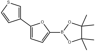 5-(3-Thienyl)furan-2-boronic acid pinacol ester 结构式