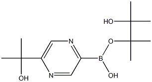 5-(2-羟基-2-丙基)吡嗪-2-硼酸频哪醇酯 结构式