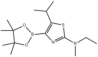 5-(iso-Propyl)-2-(methylethylamino)thiazole-4-boronic acid pinacol ester 结构式
