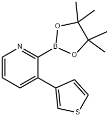 3-(3-Thienyl)pyridine-2-boronic acid pinacol ester 结构式