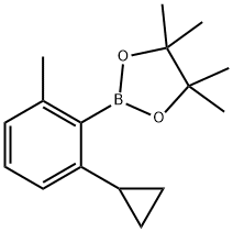 2-(2-环丙基-6-甲基苯基)-4,4,5,5-四甲基-1,3,2-二氧硼烷 结构式