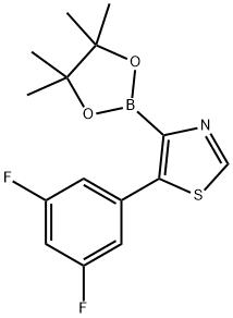 5-(3,5-Difluorophenyl)thiazole-4-boronic acid pinacol ester 结构式