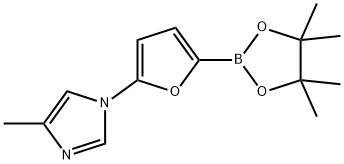 5-(4-Methylimidazol-1-yl)furan-2-boronic acid pinacol ester 结构式