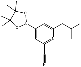 2-(iso-Butyl)-6-cyanopyridine-4-boronic acid pinacol ester 结构式