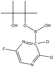 6-Fluoro(pyrazine-d2)-2-boronic acid pinacol ester 结构式