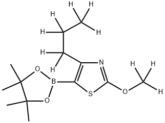 [2-Methoxy-4-(n-propyl)-d10]-thiazole-5-boronic acid pinacol ester 结构式