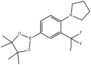 3-(Trifluoromethyl)-4-(pyrrolidino)phenylboronic acid pinacol ester 结构式