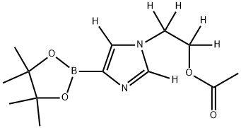 [1-(2-Acetoxy)ethylimidazole-d6]-4-boronic acid pinacol ester 结构式