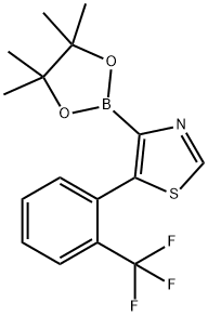 5-(2-Trifluoromethylphenyl)thiazole-4-boronic acid pinacol ester 结构式