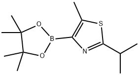 5-Methyl-2-(iso-propyl)thiazole-4-boronic acid pinacol ester 结构式