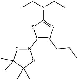 4-(n-Propyl)-2-(diethylamino)thiazole-5-boronic acid pinacol ester 结构式