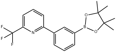 3-(6-Trifluoromethylpyridin-2-yl)phenylboronic acid pinacol ester 结构式