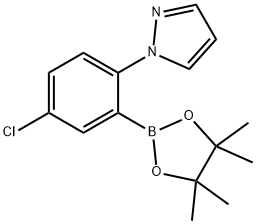 5-Chloro-2-(1H-pyrazol-1-yl)phenylboronic acid pinacol ester 结构式