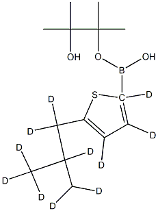 [5-(iso-Butyl)thiophene-d11]-2-boronic acid pinacol ester 结构式
