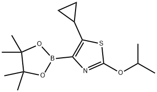 5-Cyclopropyl-2-(iso-propoxy)thiazole-4-boronic acid pinacol ester 结构式