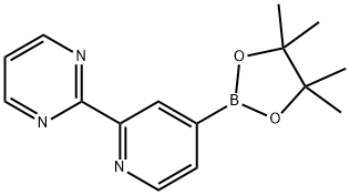 2-(4-(4,4,5,5-tetramethyl-1,3,2-dioxaborolan-2-yl)pyridin-2-yl)pyrimidine 结构式