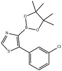 5-(3-Chlorophenyl)thiazole-4-boronic acid pinacol ester 结构式