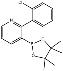 2-(2-Chlorophenyl)pyridine-3-boronic acid pinacol ester 结构式