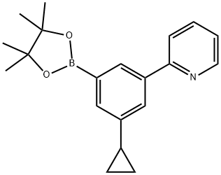 3-(Pyridin-2-yl)-5-cyclopropylphenylboronic acid pinacol ester 结构式