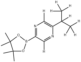 [5-(iso-Propyl)pyrazine-d9]-2-boronic acid pinacol ester 结构式