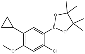2-Chloro-4-methoxy-5-cyclopropylphenylboronic acid pinacol ester 结构式