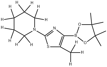 (5-Methyl-2-piperidino-d13)-thiazole-4-boronic acid pinacol ester 结构式