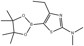 4-Ethyl-2-(dimethylamino)thiazole-5-boronic acid pinacol ester 结构式