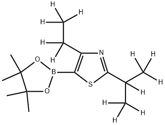 [4-Ethyl-2-(iso-propyl)-d12]-thiazole-5-boronic acid pinacol ester 结构式