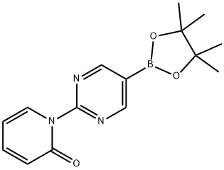 2-(1H-Pyridin-2-one)pyrimidine-5-boronic acid pinacol ester 结构式