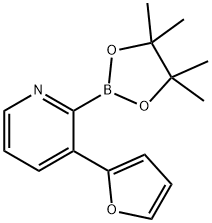 3-(2-Furyl)pyridine-2-boronic acid pinacol ester 结构式