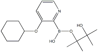 3-(Cyclohexyloxy)pyridine-2-boronic acid pinacol ester 结构式