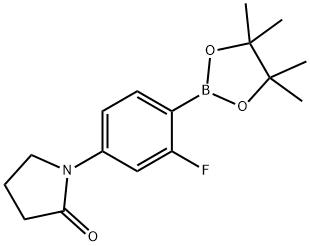 1-[4-(TETRAMETHYL-1,3,2-DIOXABOROLAN-2-YL)-3-FLUOROPHENYL]PYRROLIDIN-2-ONE 结构式