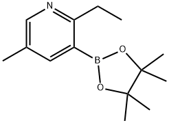 5-Methyl-2-ethylpyridine-3-boronic acid pinacol ester 结构式