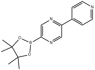 2-(pyridin-4-yl)-5-(4,4,5,5-tetramethyl-1,3,2-dioxaborolan-2-yl)pyrazine 结构式