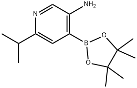 3-Amino-6-(iso-propyl)pyridine-4-boronic acid pinacol ester 结构式