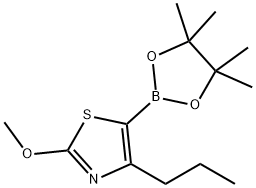4-(n-Propyl)-2-methoxythiazole-5-boronic acid pinacol ester 结构式