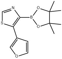 5-(3-Furyl)thiazole-4-boronic acid pinacol ester 结构式