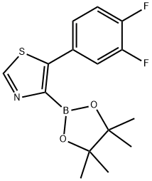 5-(3,4-Difluorophenyl)thiazole-4-boronic acid pinacol ester 结构式