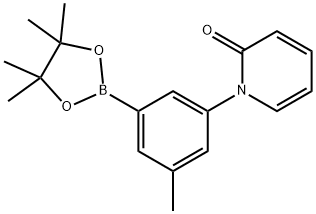 1-(3-methyl-5-(4,4,5,5-tetramethyl-1,3,2-dioxaborolan-2-yl)phenyl)pyridin-2(1H)-one 结构式
